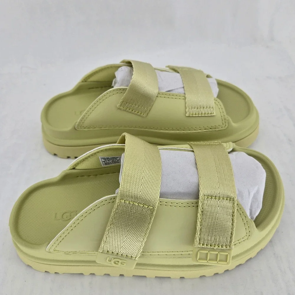UGG GoldenGlow Slide Sandals Lime Green Platform Big Kids Size 2 NWT 1166513K